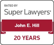 John E. Hill SuperLawyers 20th Anniversary Badge